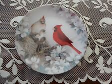 Morning Serenade Cardinal Family Decorative Plate Lena Liu WL George Fine China picture