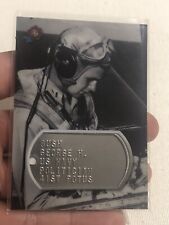 RARE GEORGE H. BUSH 2021 HISTORIC AUTOGRAPHS MAGENTA DOG TAG CARD 1945 /19 picture
