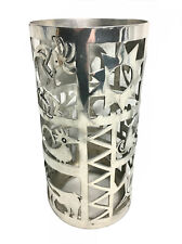 Universal Pewter Company Candle Holder SW Southwest Kokopelli Symbols Stamped picture