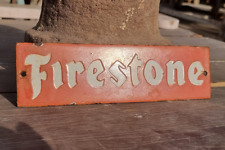 Vintage Old Antique Rare Firestone Tire Ad Miniature Porcelain Enamel Sign Board picture