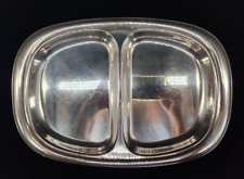 Oneida Silverplate Rectangular Divided Shallow Serving Dish 12.75