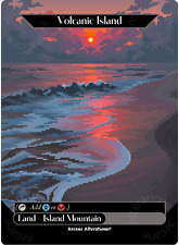 Volcanic Island - Full Art Altered Art Custom Proxy Cards picture