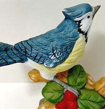 Blue Jay Bird Ceramic Figurine Whitehall Society Vintage 1980-90s 3.25