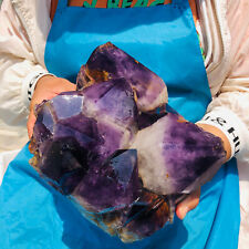 10.89LB Natural Amethyst quartz cluster crystal specimen mineral point Healing picture