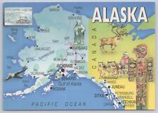 Alaska - Western Canada Map Totem Bear NEW Continental 6x4