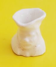 Toby Jug Pitcher Creamware Micro Dollhouse  Miniature  White Unpainted 5/8