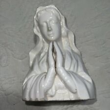 Vintage Madonna Mother Mary Vase Planter Japan Artmark Porcelain 7
