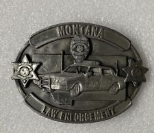 Vintage 1984 Montana Law Enforcement Belt Buckle Limited Edition No. 102/1000 picture