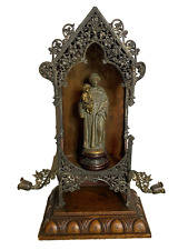 Antique Devotional Home Altarpiece Shrine Chapel Saint Anthony Lost Item Prayer picture