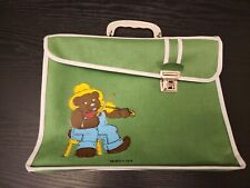 Tote Bag w/ Handle Feldco Vintage Retro 1978 Bear With Violen Green picture