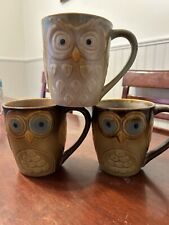 SET OF  3 Vintage GIBSON OWL MUGS picture