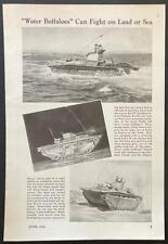 LVT(A)1 “Water Buffaloes can Fight on Land or Sea” 1944 pictorial picture