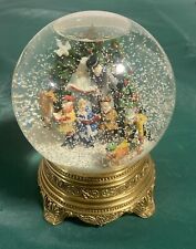 VTG 1990 Franklin Mint Carolers Snow Globe Music Box I'm Dreaming Of A White Chr picture