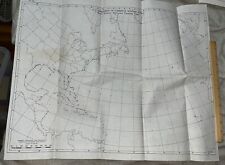 Vintage Dept Of Commerce Weather Bureau North Atlantic Hurricane Tracking Chart picture