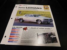 1964 Pontiac Lemans Spec Sheet Brochure Photo Poster picture