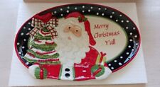 Fitz And Floyd Southern Christmas Cookie Platter Merry Christmas Y'all New  picture