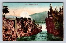 Post Falls ID-Idaho, Scenic View Of Water Area, Antique, Vintage c1923 Postcard picture