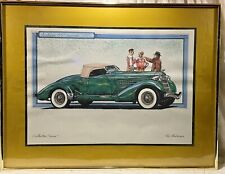 Roy Anderson Framed 26”X 20” Print Collectors Series Auburn 851 Speedster 1935 picture