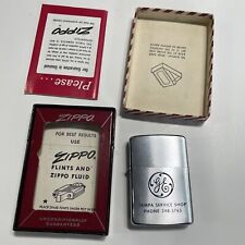 Vintage Zippo Lighter Unfired 1962 General Electric Tampa Service Shop In Box picture