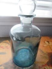 Blue glass decanter bottle picture