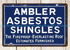 Ambler Asbestos Shingles metal tin sign cafe tavern wall plaques picture