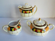 Noritake Antique Fine Porcelain Handpainted Tea For 1 Tea Pot Cream Sugar Japan picture