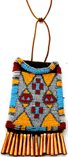 Beautiful Sioux Beaded Strike-A-Lite Bag with Copper Tassel's by Mike Morris picture