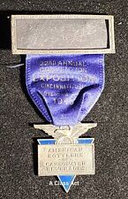 1940 22nd Annual Convention Exposition A.B.C.B. Cincinnati Ohio Name Badge H1578 picture