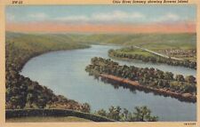 Postcard WV Weirton West Virginia Browns Island From Williams Country Club H9 picture