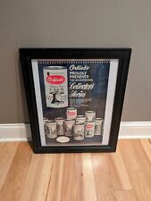 Rare Ortlieb's Beer Store Display Framed Picture Sign 1976 100 Years Can  picture