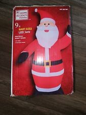 Home Accents 9 Ft Giant-Sized LED Santa  Airblown Inflatable picture