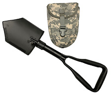 US Military AMES ENTRENCHING TOOL E-TOOL FOLDING SHOVEL w/ ACU COVER Army MINT picture