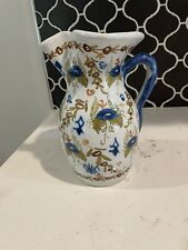Vintage Guertes Talavera Pottery Pitcher Hand Painted Signed  picture
