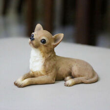 Simulation Mini Lovely Chihuahua Dog Resin Figurine Statue Mini Pet Toy picture
