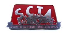 SCTA Southern California Timing Association Car Club Plaque - Aluminum 9” x 5” picture