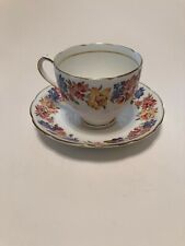 Vintage Cup and saucer Meadowsweet Duchess bone china made in England 1950 picture