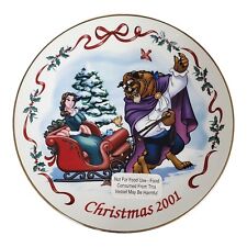 Disney Beauty & the Beast 10th Anniversary Plate Christmas 2001 Limited Edition picture