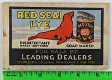 Vintage 1930s? Red Seal Lye Soap Mystic Spin Wheel Game Bifold Trade Card picture