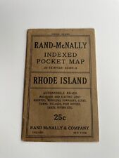 Rhode Island Rand McNally 1917 Indexed Pocket Map and Shippers Guide Booklet picture