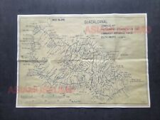 1942 WW2 AMERICA JAPAN GUADAL CANAL BATTLE WAR MAP ATLAS PROPAGANDA POSTER 474 picture