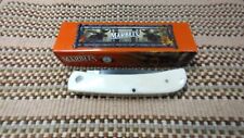 Marbles MR579 White Smooth Bone EDC Work Knife 440 Stainless Straight Back Blade picture