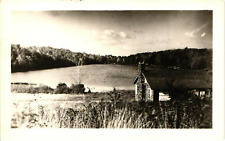 Vintage Postcard- Cabin & Lake. Real Photo. Unposted 1910 picture