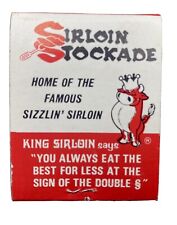 SIRLOIN STOCKADE OKLAHOMA CITY  Full  Vintage Matchbook Advertising  picture