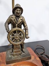 Vintage Fisherman Lamp Sea Captain Sailor Mariner Nautical Upcycled Light picture