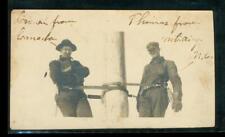 Vintage RPPC Postcard Lineworkers Stringing Line on Telephone Pole Canada NC picture