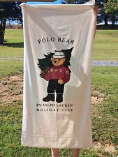 VTG 1998 POLO BEAR RALPH LAUREN TEDDY BEAR HOLIDAY TOWEL BEACH, BATH POLO SPORT  picture