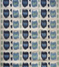 QUADRILLE/CHINA SEAS Cintra  multi blues navy on tint  linen large remnant new picture