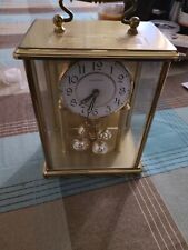Vintage Hampton Heavy Solid Brass Quartz Desk Mantel Clock Germany VERY RARE picture
