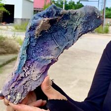 3.8LB Beautiful Natural Purple Grape Agate Chalcedony Crystal Mineral Specimen picture