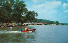 Rockaway Beach MO Missouri, Lake Taneycomo, Boating Watersports Vintage Postcard picture